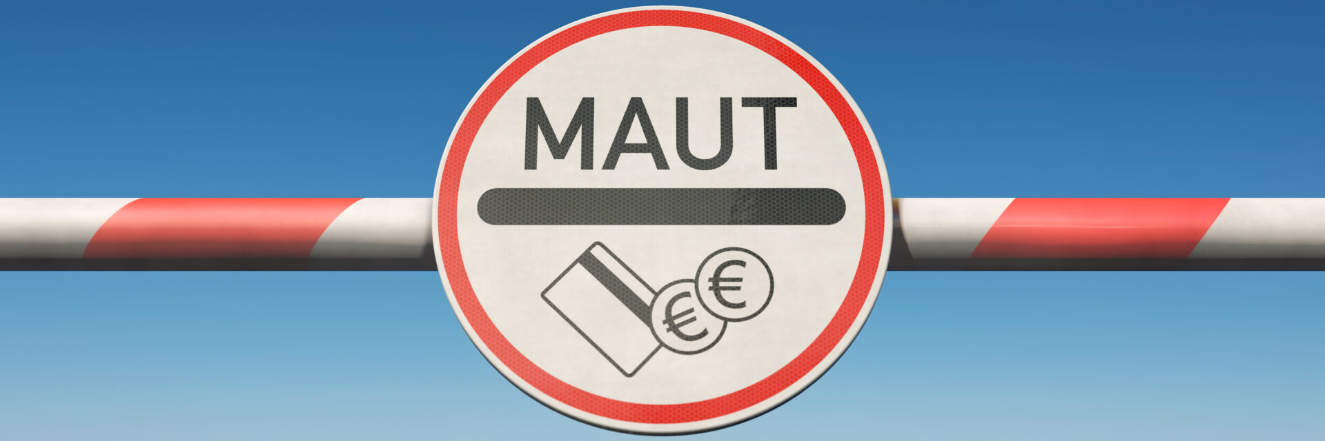 Schild mit der Beschriftung Maut