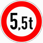 Verkehrsschild Durchfahrtsverbot über 5,5t